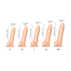 Strap-on-Me Sliding Skin Dual Density Silicone Suction Cup Realistic Dildo - XL Vanilla