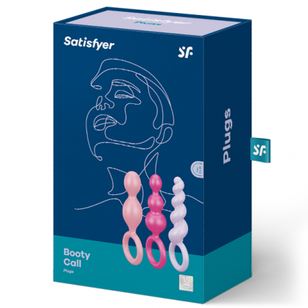 Satisfyer Booty Call Silicone Anal Plugs - Set Of 3 - Colors