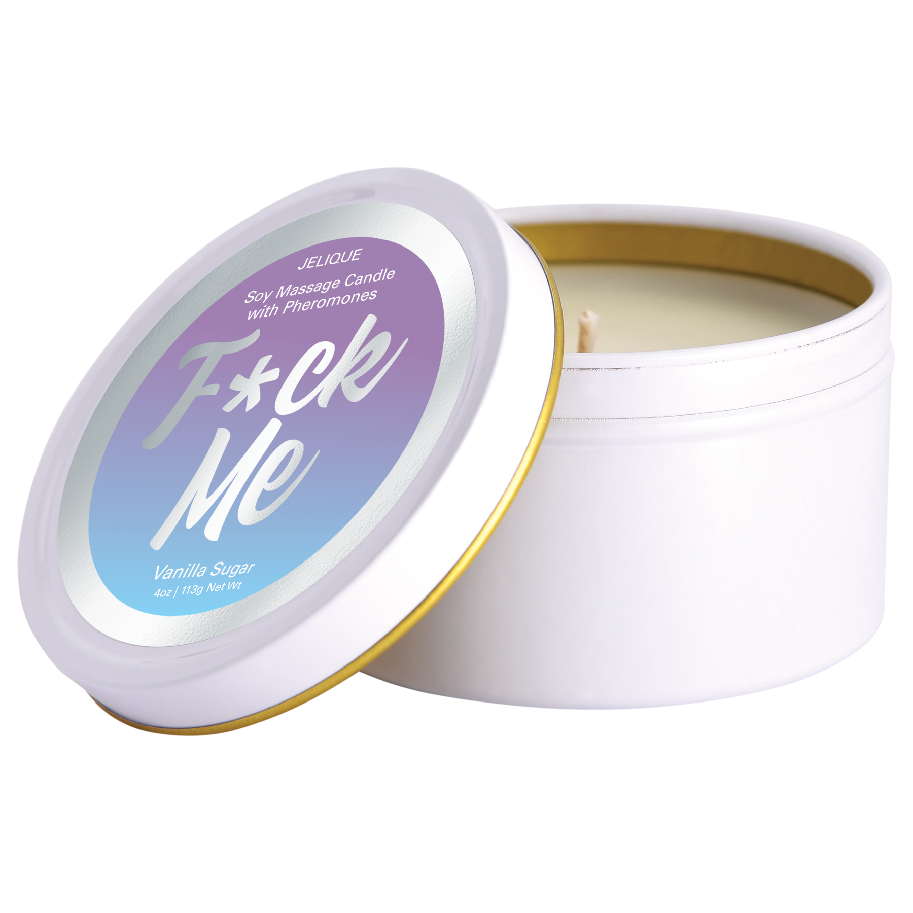 F*ck Me Pheromone Soy Massage Candle Vanilla Sugar 4oz | 113g