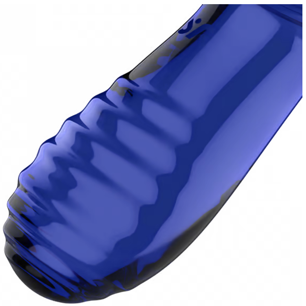 Double Crystal Glass Dildo - Blue